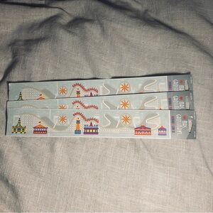 Vintage Mrs. Grossman’s Carnival Roller Coaster Border Stickers Lot of 3